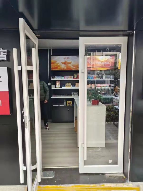 Çerçevesiz Çift Pivot Kapısı 36 Inç Otomatik Salıncak Kapı KFC Kapılar