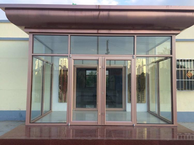 Florokarbon kaplı alüminyum alaşım ön kapı KFC mağazası ön kapı