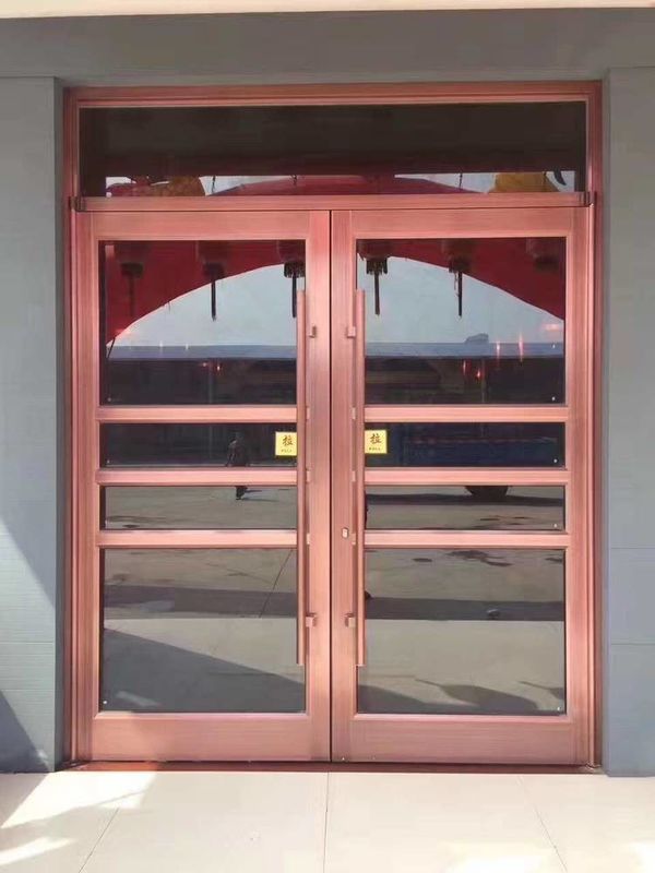 Florokarbon kaplı alüminyum alaşım ön kapı KFC mağazası ön kapı