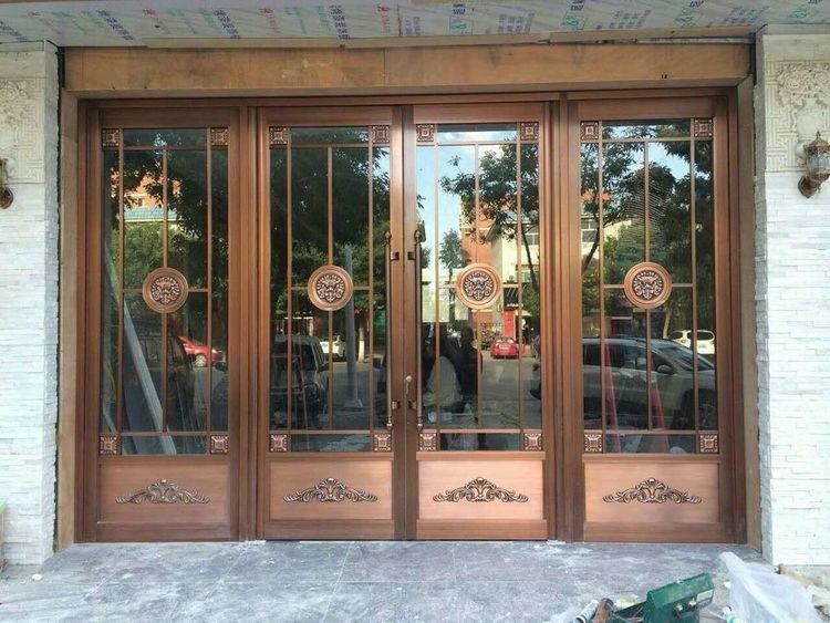 Paslanmaz çelik alüminyum Dışarı Çift katlı yaylı otomatik salıncak Kapılar 72x96 ODM