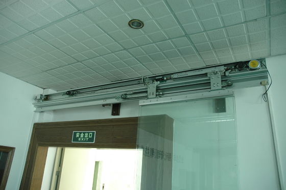 Çin Office Building entrance automatic glass sliding doors , 420cm*15cm*11cm Fabrika